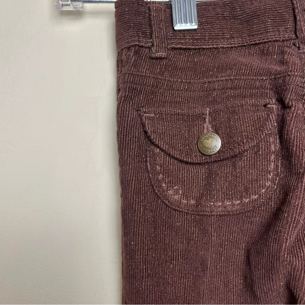 NWT BABY GAP GIRLS‎ BOOTCUT SPARKLY CORDUROY PANTS CORDS 3T 3 YEARS Brown